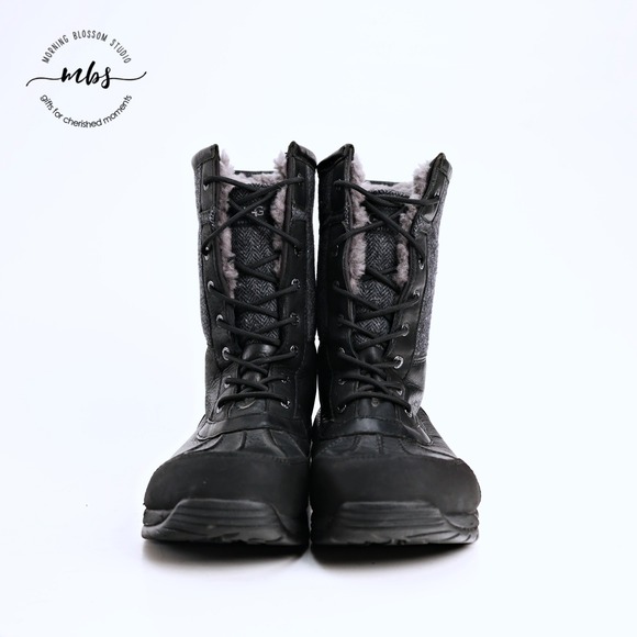 UGG Butte Herringbone Duck Rugged Outdoor Winter Boots Black‎ Men 15 main image 6